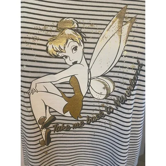 Disney Tinker Bell Multicolor Striped Sleeveless T-shrt, Women's Large - Picture 5 of 9